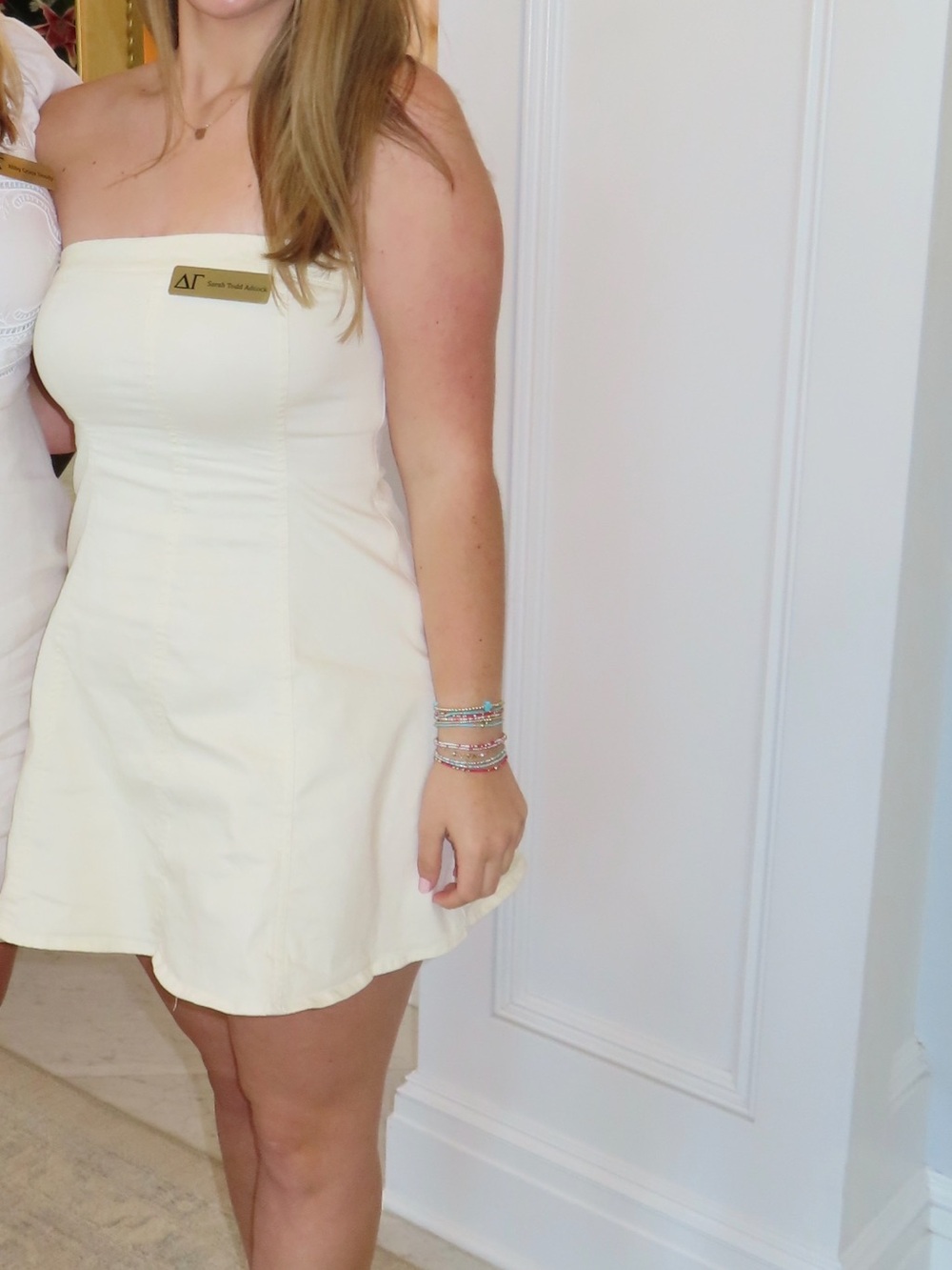 Strapless Cream Dress